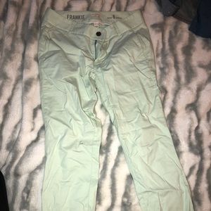 Cropped J Crew mint work pants